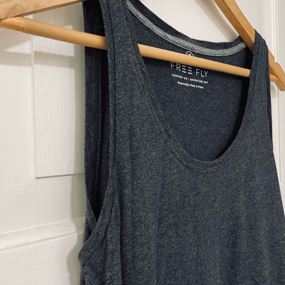 Free Fly Charcoal Sleeveless Midi Dress